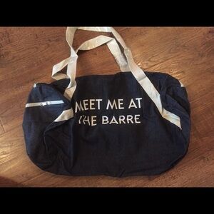 Meet me at the barre gym bag tote bag new